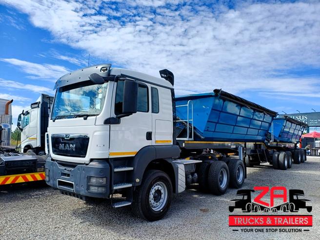 2018 SA TRUCK BODIES 40 CUBE SIDE TIPPER TRAILER & 2019 & 2020 MAN TGS 33.480