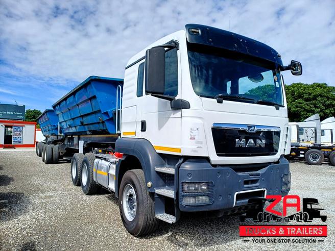 2018 SA TRUCK BODIES 40 CUBE SIDE TIPPER TRAILER & 2019 & 2020 MAN TGS 33.480