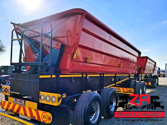 2022 LEADER 45 CUBE SIDE TIPPER TRAILERS