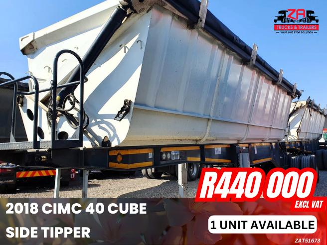 2018 CIMC 40 CUBE SIDE TIPPER #673