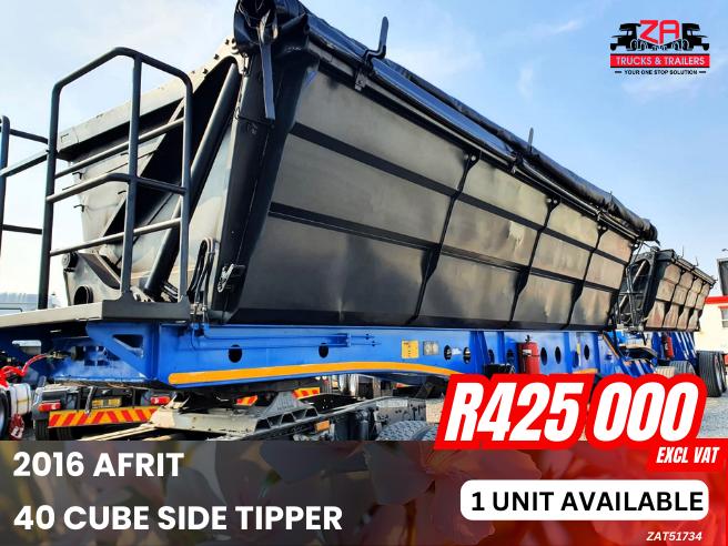 2016 AFRIT 40 CUBE SIDE TIPPER #734